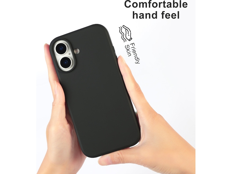 iiglo iPhone 17 Magnetic Silikondeksel (sort) Deksel til mobiltelefon