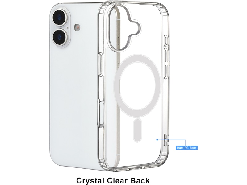 iiglo iPhone 17 Magnetic Silikondeksel (gjennomsiktig) Deksel til mobiltelefon