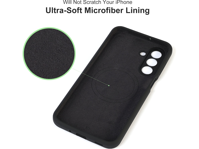 iiglo Galaxy A17 Magnetic Silikondeksel (sort) Deksel til mobiltelefon