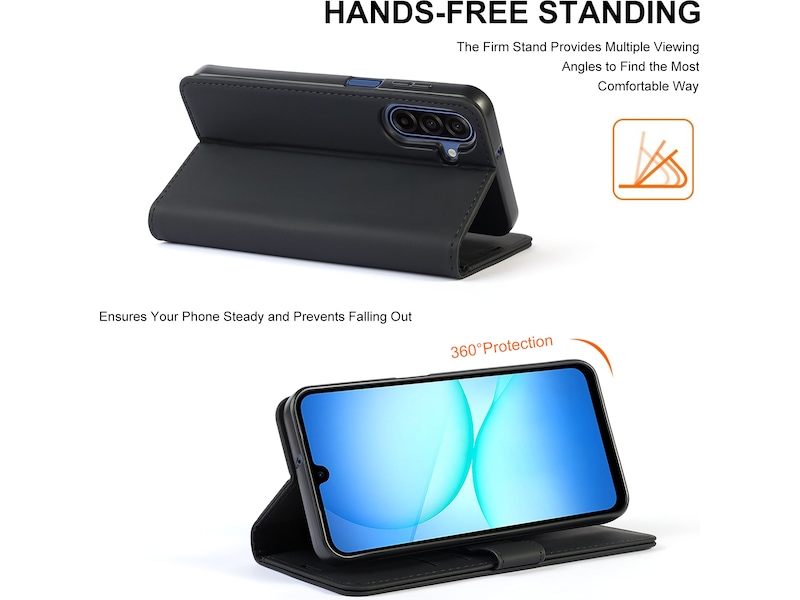 iiglo Galaxy A17 Lommebokdeksel (sort) Deksel til mobiltelefon