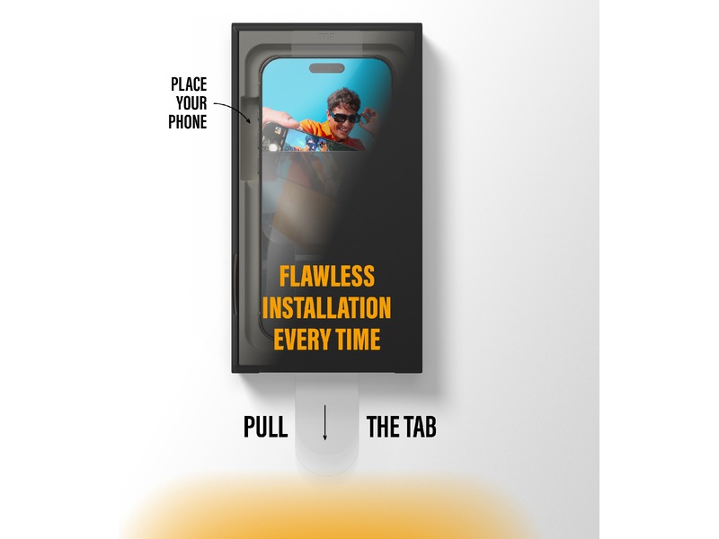 PanzerGlass iPhone 17 / 16 Pro Skjermbeskytter (sort) Skjermbeskyttelse