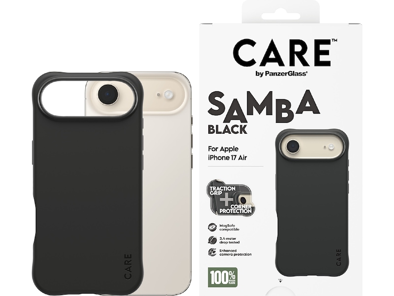 PanzerGlass CARE iPhone Air Samba Hardcase deksel (sort) Deksel til mobiltelefon