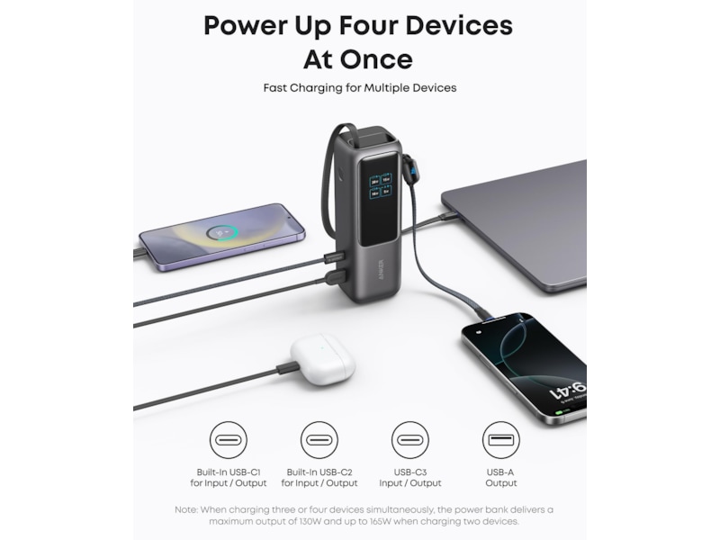 Anker Power Bank 25000 mAh med USB-C Powerbank