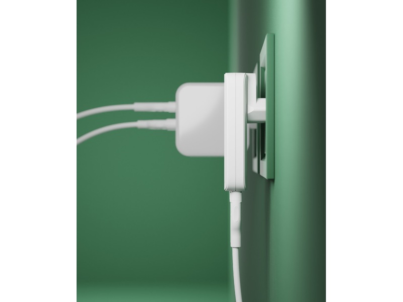 dbramante1928 re-charge Pro EU/US Slim Vegglader (hvit) Mobilladere