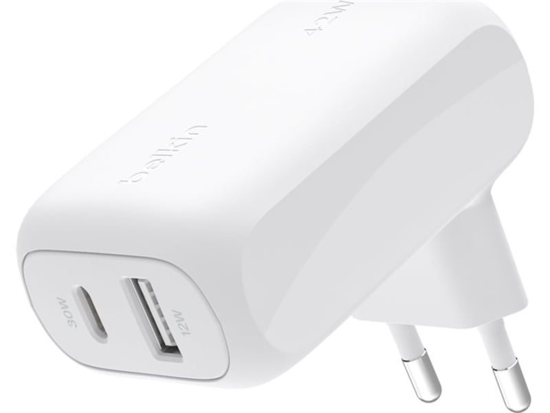 Belkin BoostCharge Dual vegglader 42W (hvit)