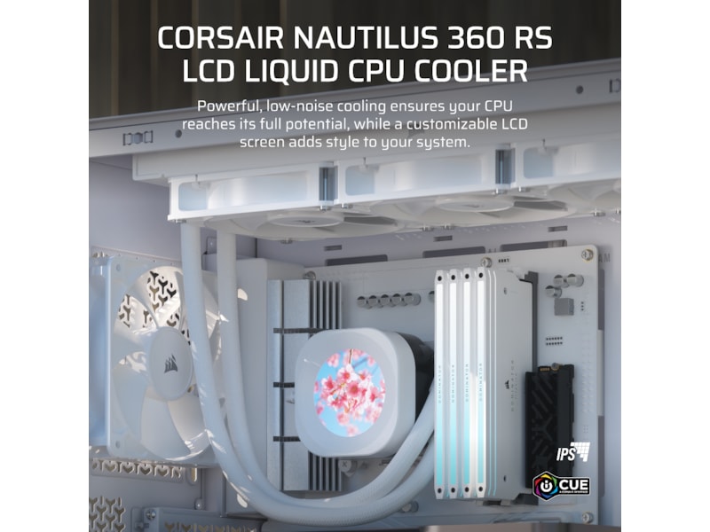 Corsair Nautilus 360 RS LCD Kjøler (hvit) CPU - Vannkjøling