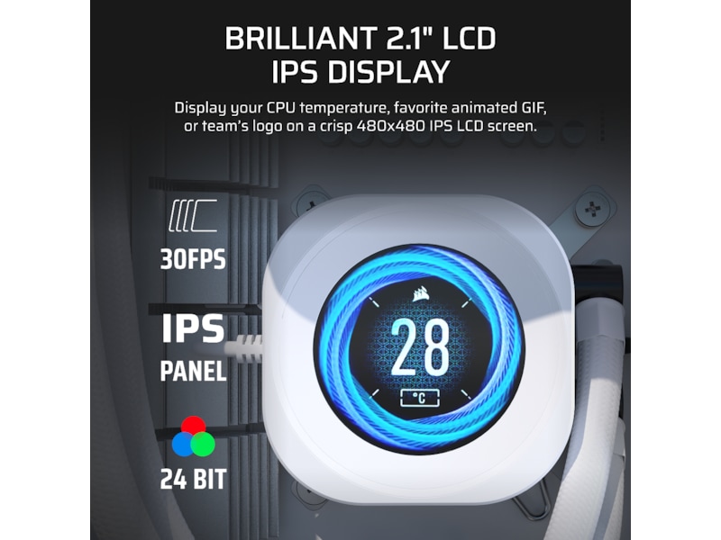 Corsair Nautilus 360 RS LCD Kjøler (hvit) CPU - Vannkjøling