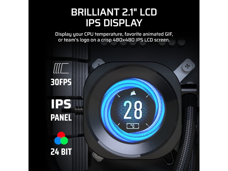 Corsair Nautilus 240 RS LCD Kjøler (sort) CPU - Vannkjøling