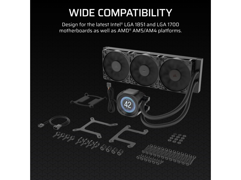 Corsair Nautilus 360 RS LCD Kjøler (sort) CPU - Vannkjøling