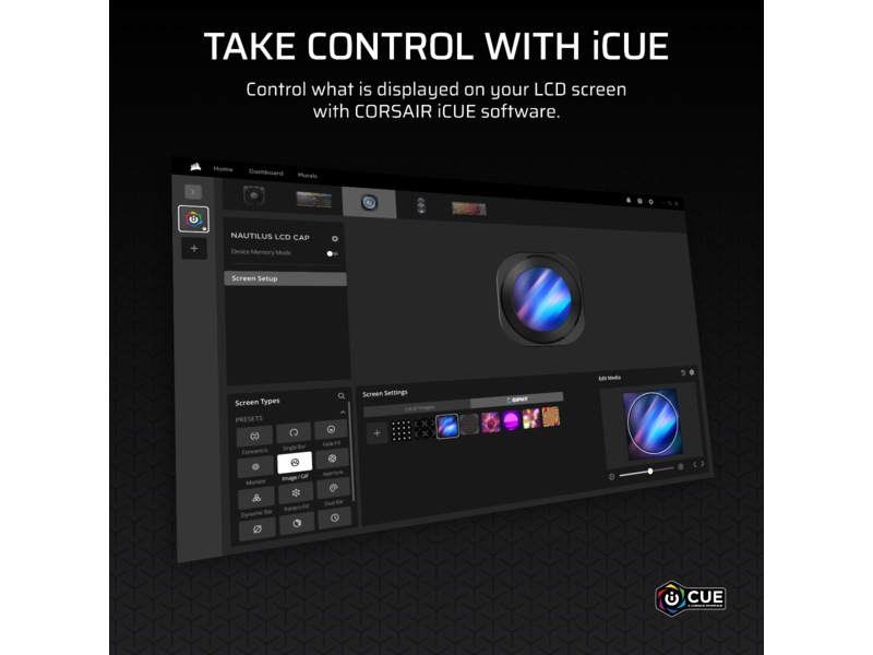 Corsair Nautilus 360 RS LCD Kjøler (sort) CPU - Vannkjøling