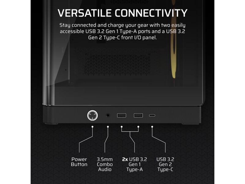Corsair FRAME 4500X LX-R RGB Mid Tower (sort) Midi tower