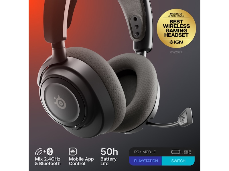 SteelSeries Arctis Nova 7 Gen 2 trådløst gamingheadset (sort) Gaming headset
