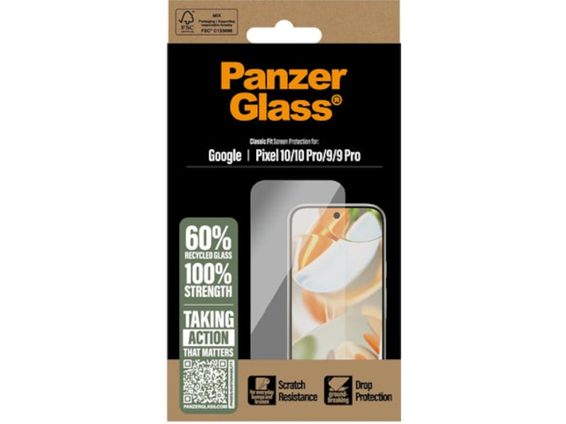 PanzerGlass Pixel 10/10 Pro/9/9 Pro Skjermbeskytter Skjermbeskyttelse
