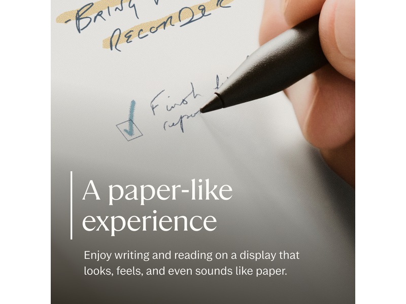 reMarkable Paper Pro Move 7.3" inkl. Marker Plus & Book Folio (sort skinn) Digitale notatblokker & tilbehør