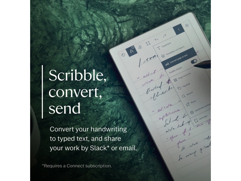 reMarkable Paper Pro Move 7.3" inkl. Marker Plus & Book Folio (sort skinn) Digitale notatblokker & tilbehør