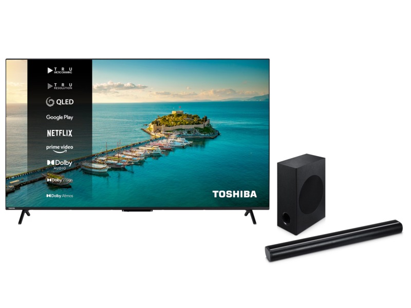 Toshiba 65" Smart TV 65QA2F63DG + Soundbar 60 - 69 tommer TV