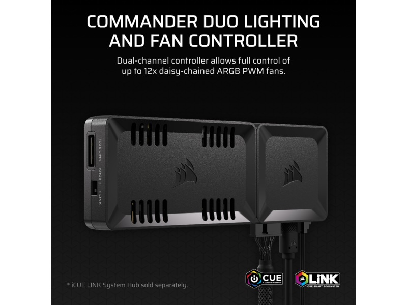 Corsair Commander Duo Lys og Vifte Controller Viftestyring