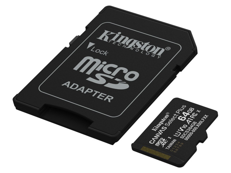 Kingston microSDXC Canvas Select Plus 64GB Minnekort til foto & video