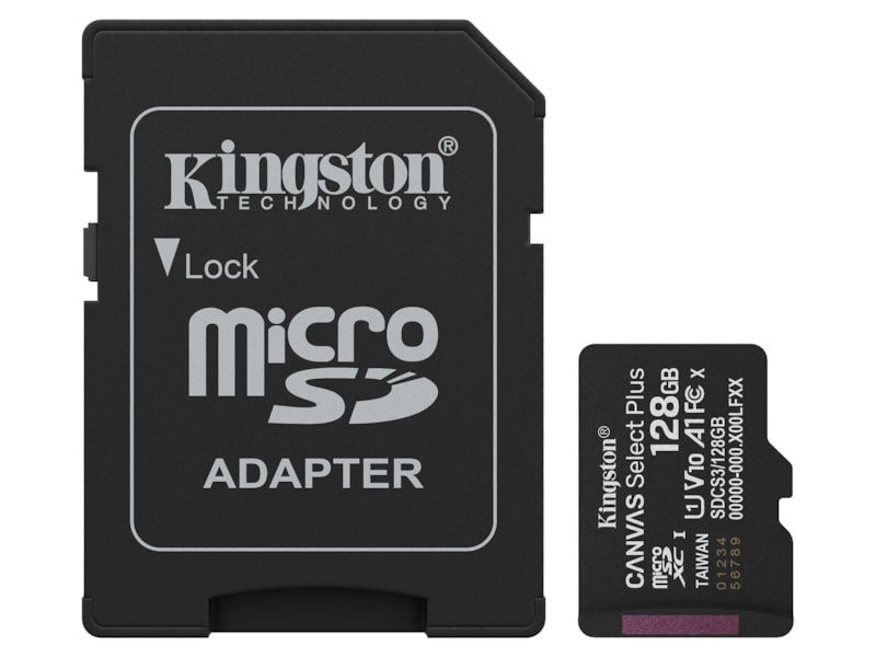 Kingston microSDXC Canvas Select Plus 128GB Minnekort til foto & video
