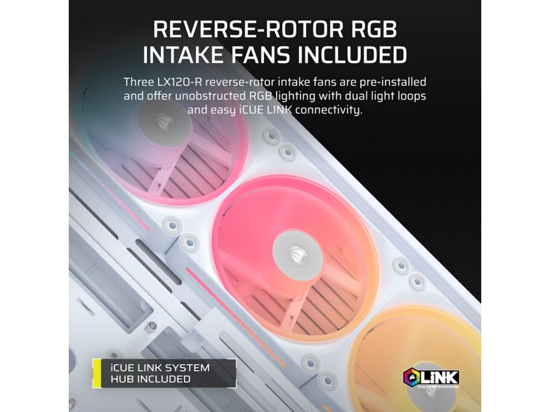 Corsair FRAME 4500X LX-R RGB Mid Tower (hvit) -B-Grade Demo annet i datautstyr