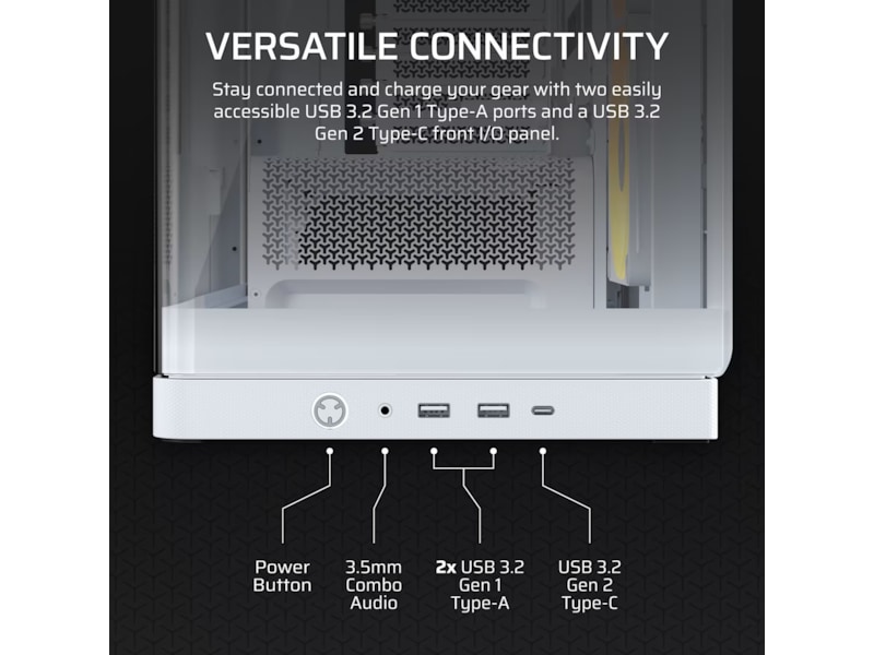 Corsair FRAME 4500X LX-R RGB Mid Tower (hvit) -B-Grade Demo annet i datautstyr