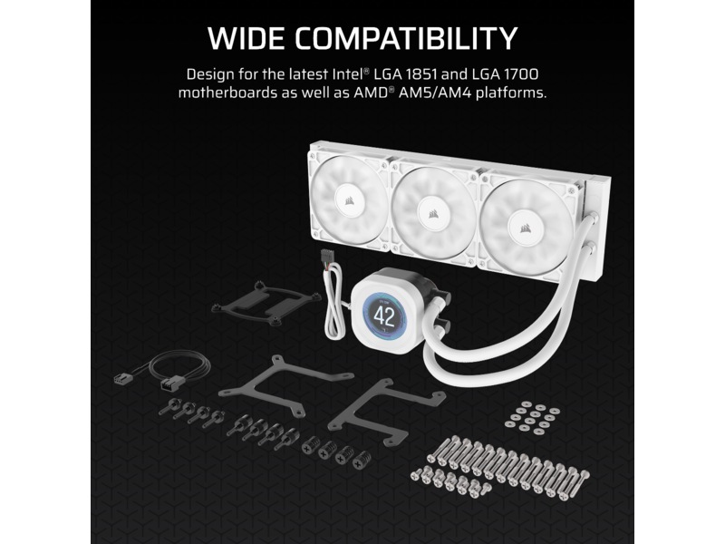 Corsair Nautilus 360 RS LCD Kjøler (hvit) -B-Grade Demo annet i datautstyr