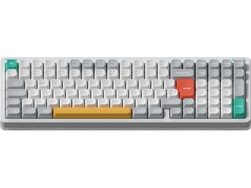 NuPhy Halo96 V2 trådløst gamingtastatur (Ionic White / lemon switches) Gamingtastatur