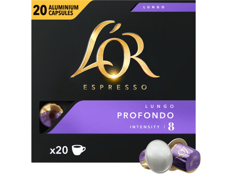 L'OR Lungo Profondo 8, 20-pakning Kaffekapsler