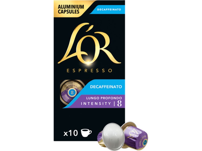 L'OR Lungo Koffeinfri, 10-pakning Kaffekapsler