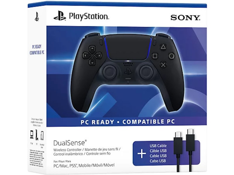 PlayStation DualSense trådløs kontroller (Midnight Black) Tilbehør til PS5