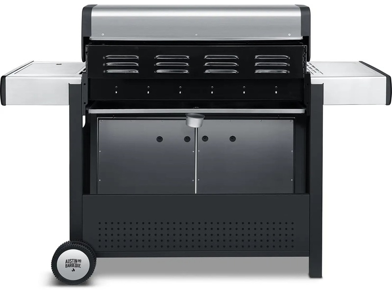 Austin and Barbeque Klassisk gassgrill med seks brennere og sidebord Grill