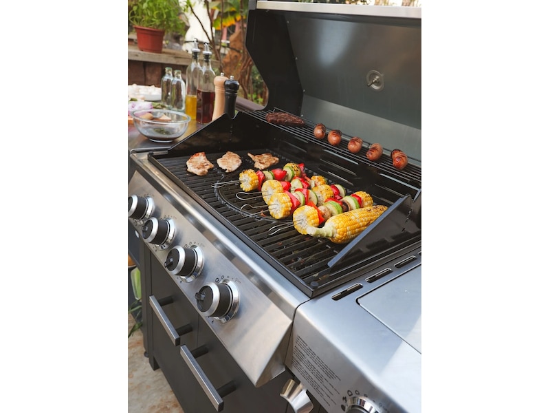 Austin and Barbeque Klassisk gassgrill med seks brennere og sidebord Grill