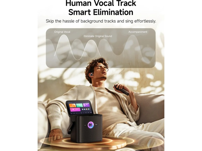 Nedis Ikarao Shell S3 Smart karaokehøyttaler 80W Trådløs / Bluetooth-høyttaler