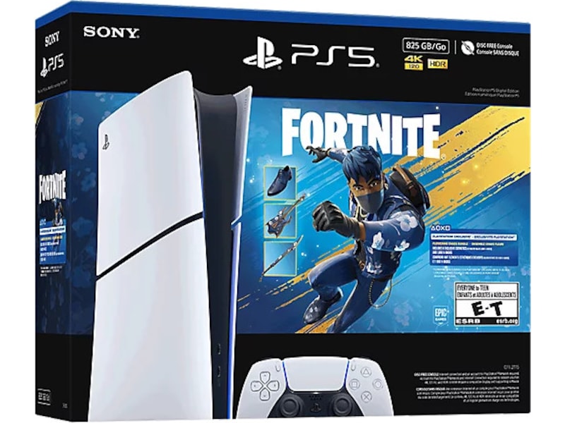 Sony PlayStation 5 Digital Slim Fortnite Flowering Chaos Bundle PS5 konsoll
