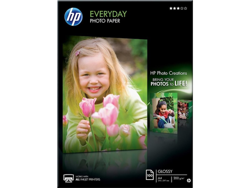 HP Everyday Glossy Photo Paper A4 Papir