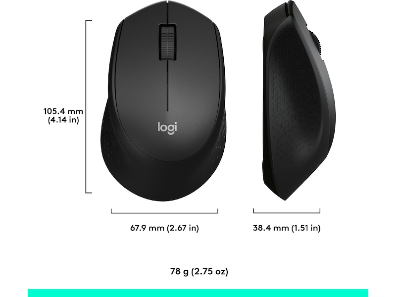 Logitech M330 Silent Plus Trådløs PC mus (sort) Mus