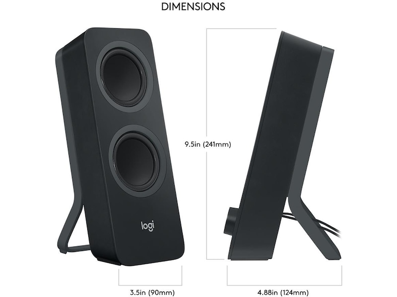 Logitech Z207 Trådløse PC Høyttalere 2.0 Høyttalere