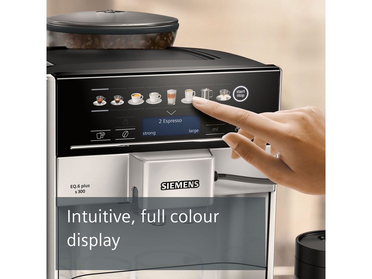 Siemens TE653M11RW EQ6 plus Espressomaskin  (sort) Espressomaskiner