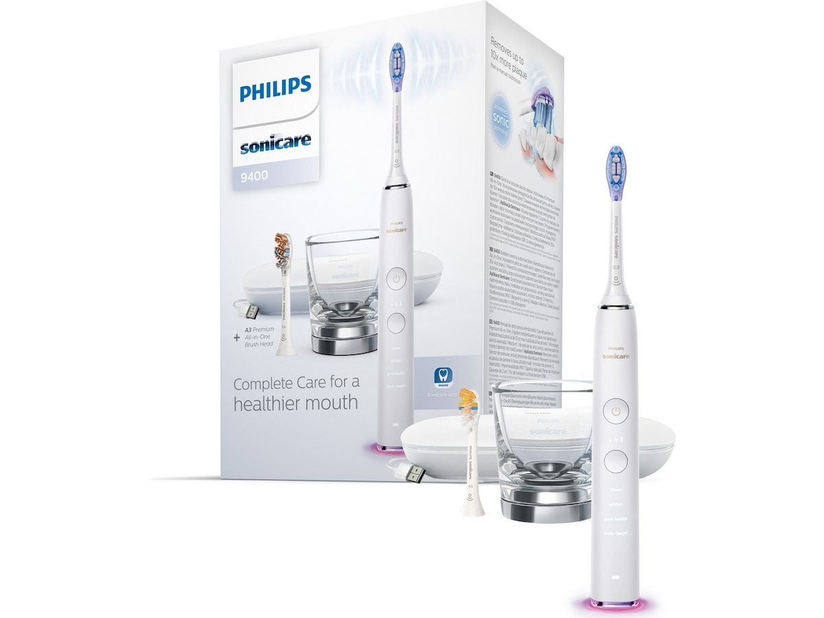 Philips DiamondClean Smart 9400 Sonic eletrisk tannbørste HX9917/88 (hvit)