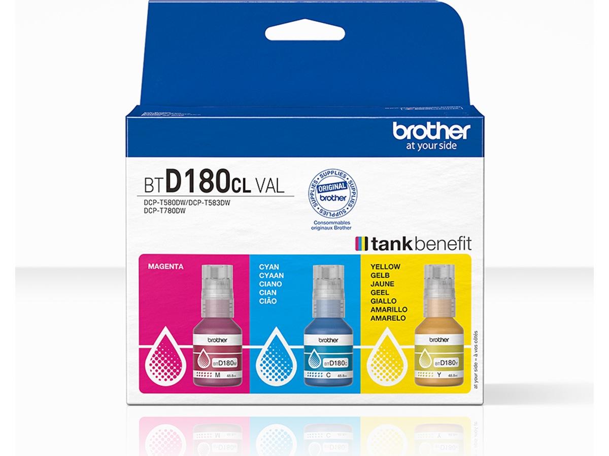Brother BTD180CLVAL blekkflaske CMY multipack Blekkpatroner