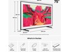 Samsung The Frame Pro 75" LS03FW + ramme Beige Wood 60 - 69 tommer TV
