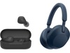 Sony WH-1000XM5 trådløse hodetelefoner, Over-Ear (blå) + WF-510 Buds Hodetelefoner