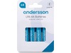 Andersson AA batteri, 2x4-pk Batterier til generell bruk