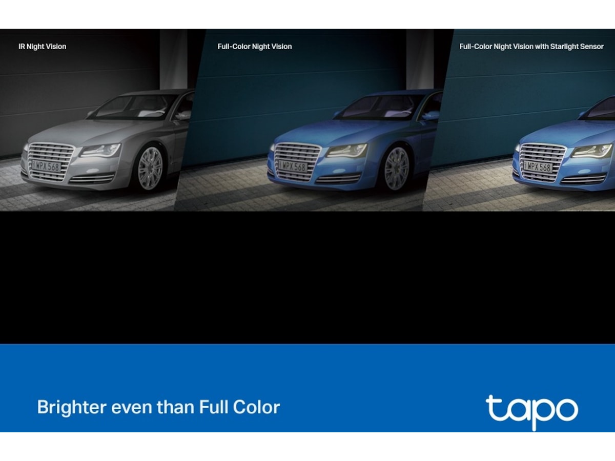 TP-Link Tapo C320WS 2K WiFi Utendørs kamera (hvit) Overvåkningskameraer