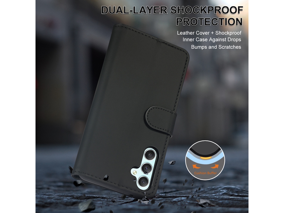 iiglo Galaxy A34 5G Lommebokdeksel (sort) Deksel til mobiltelefon