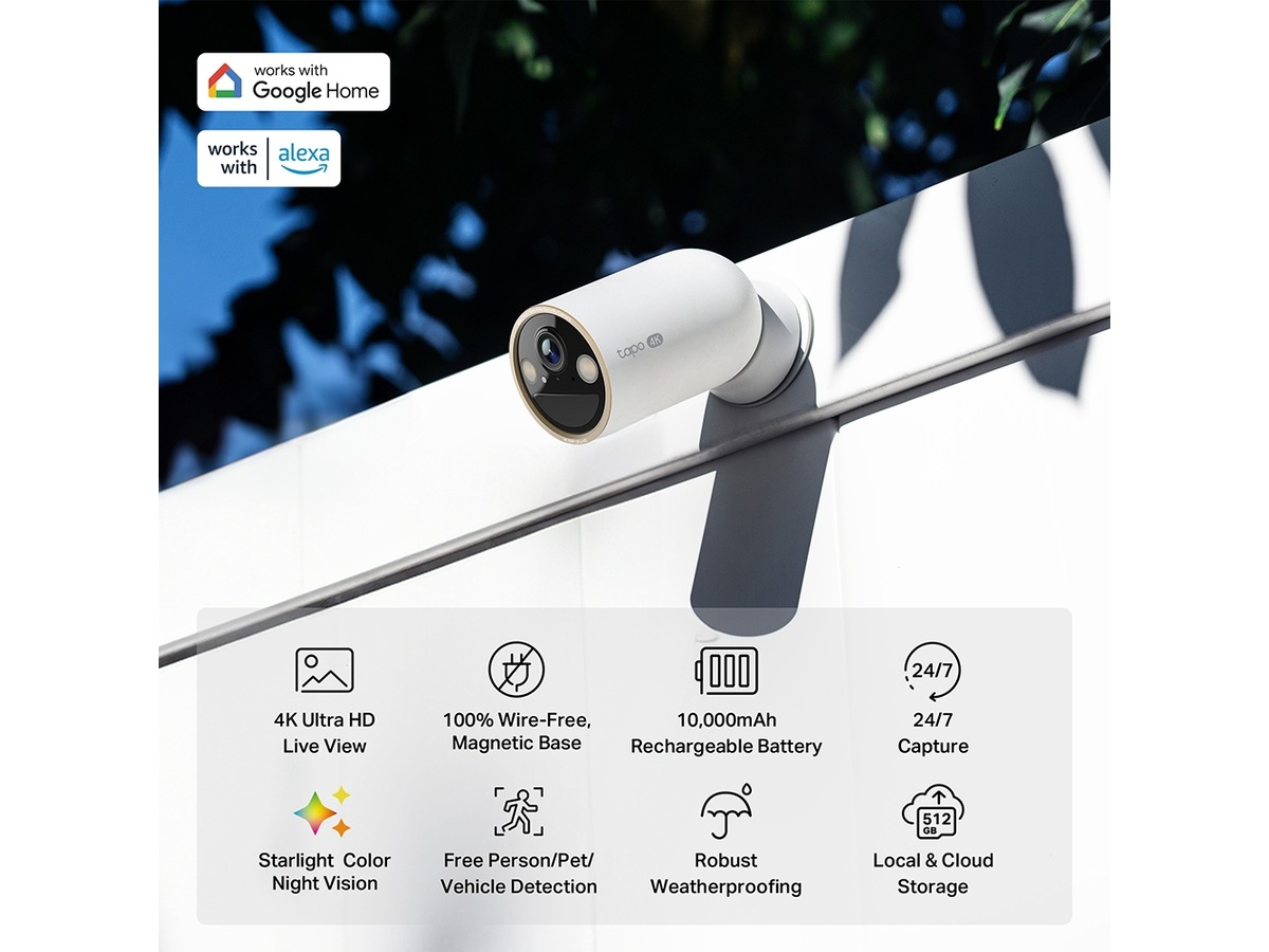 TP-Link Tapo C460 batteridrevet utendørs sikkerhetskamera Overvåkningskameraer