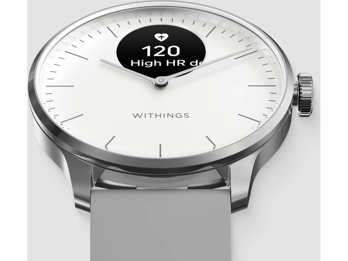 Withings ScanWatch Light 37mm GPS (hvit) -B-Grade Demo klokker