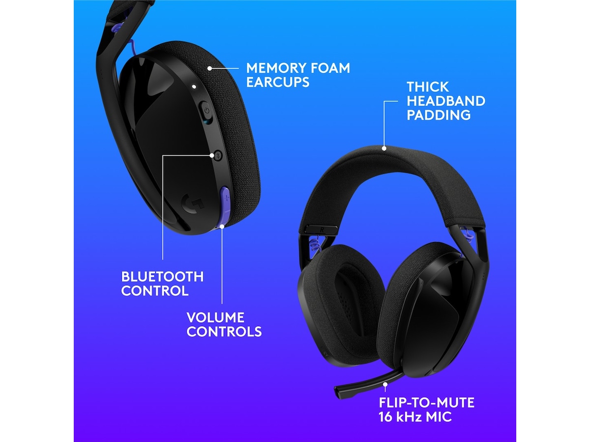 Logitech G321 Lightspeed trådløst gamingheadset (svart) Gaming headset