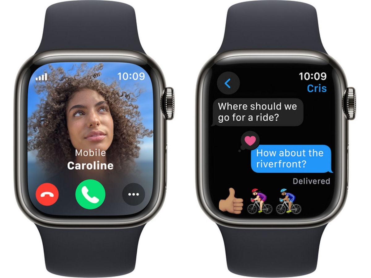 Apple Watch Series 9 GPS + LTE 41mm Rustfritt stål (grafitt) Smartklokker