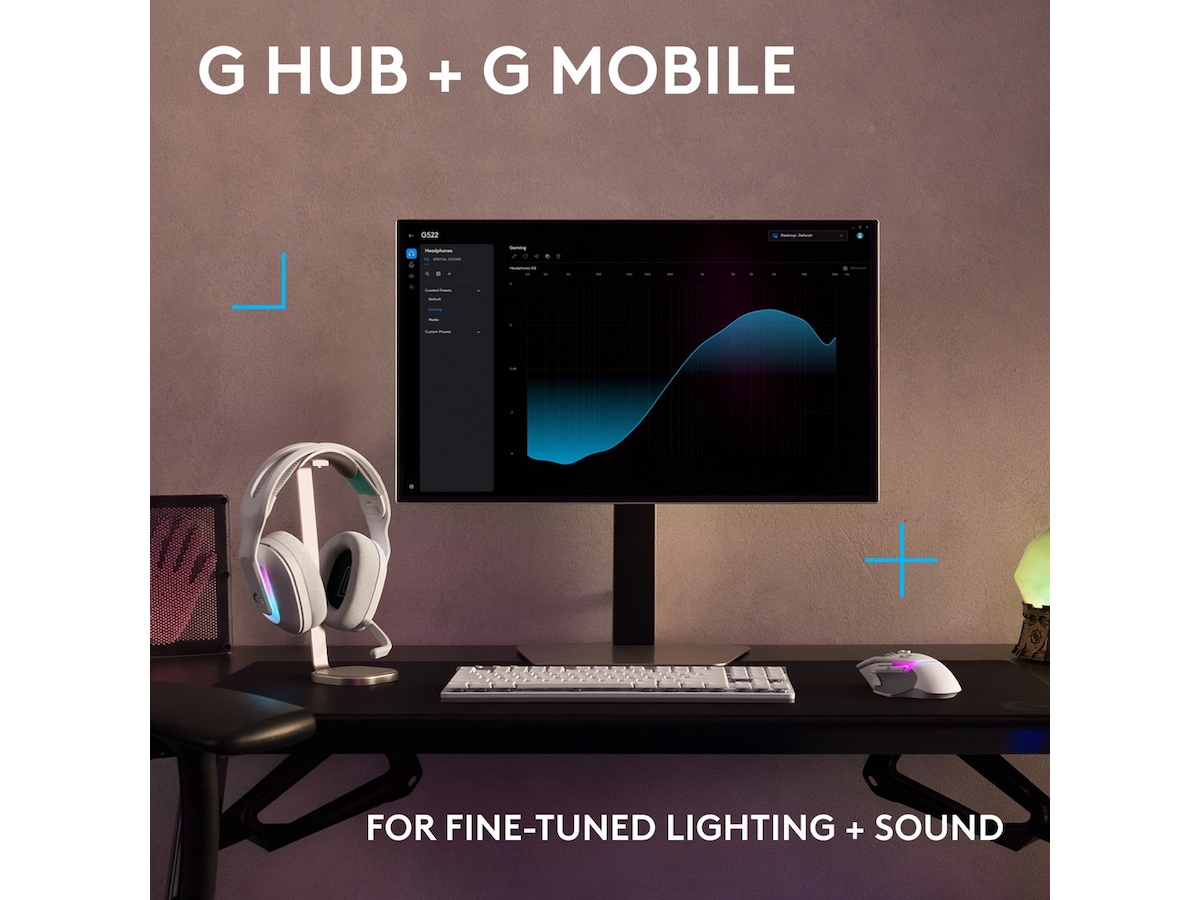 Logitech G522 Lightspeed Trådløst Gaming Headset (hvit) Gaming headset